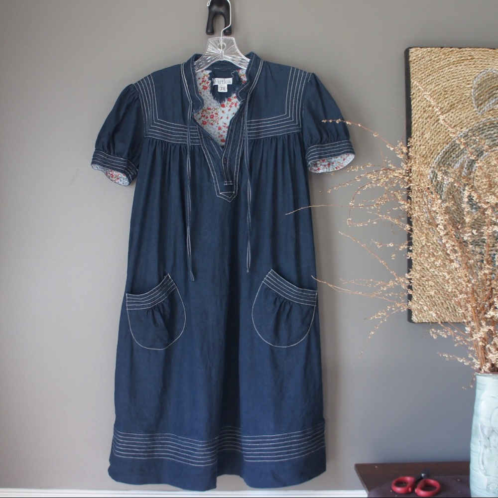 Artka Indigo Shift Dress